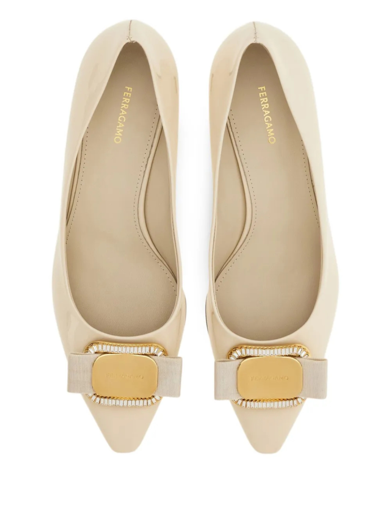 Новые туфли-лодочки Vara с пряжками Ferragamo, нейтральный — фото 4