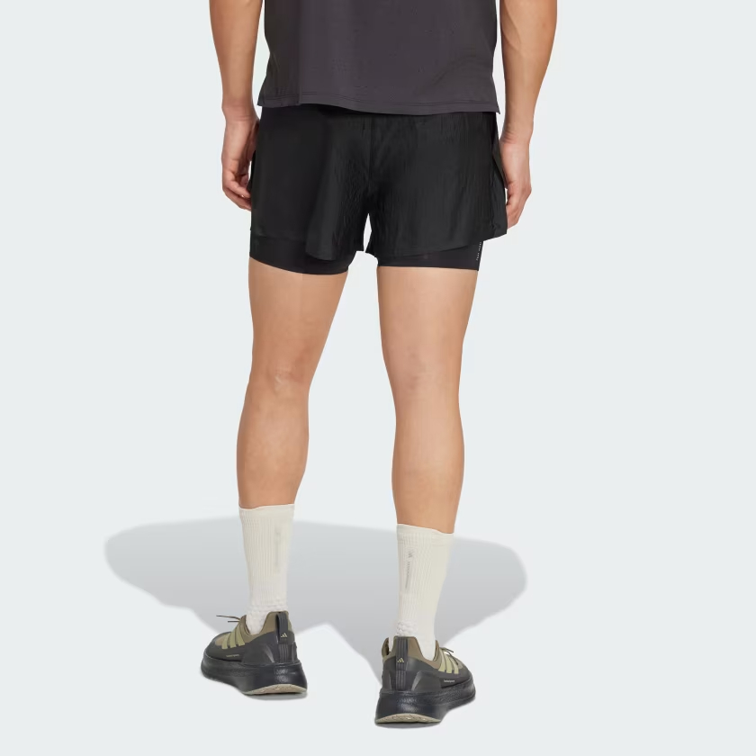 С AdiClub Adi365 H.Koumori беговые 2 в 1 шорты Adidas, черный — фото 3