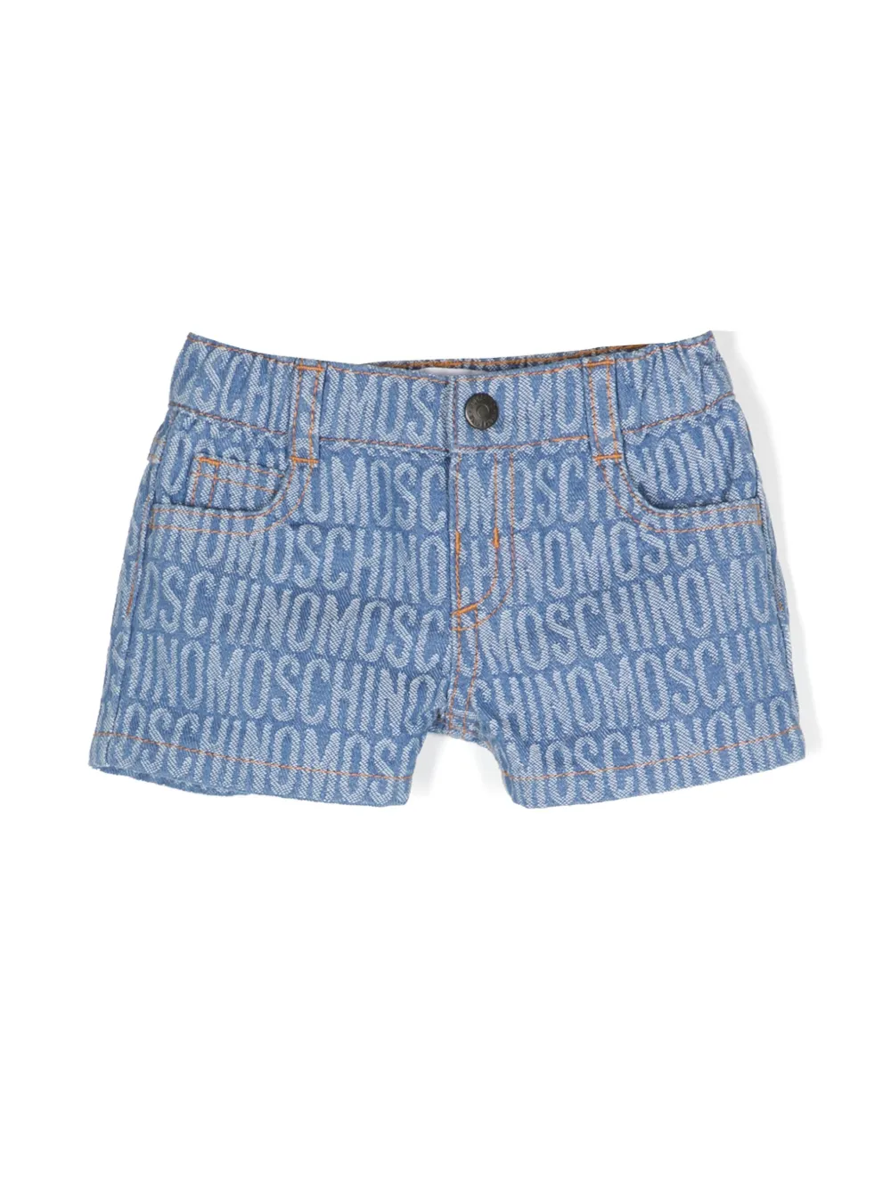 

Шорты с жаккардовым логотипом Moschino Kids, синий