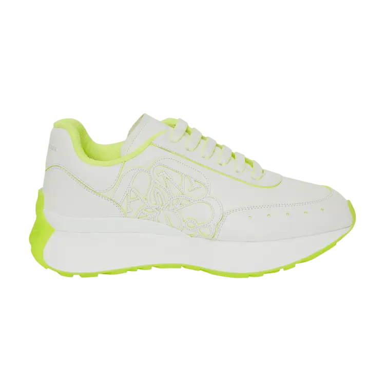Кроссовки Alexander McQueen Wmns Sprint Runner 'White Acid Yellow', белый