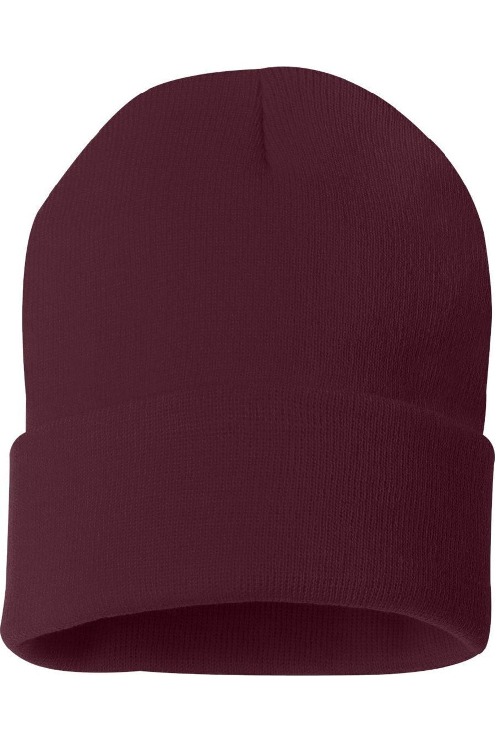 

Шапка-бини Sportsman Solid 12 с манжетами, бордовый