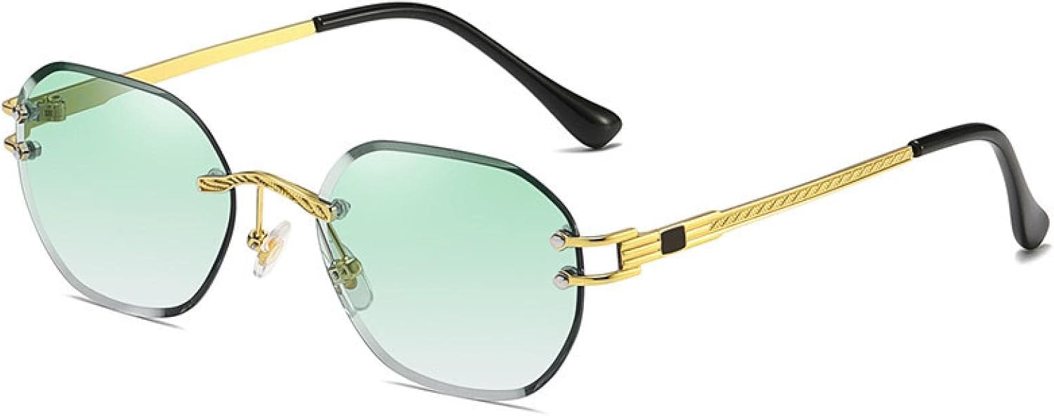 

Женские солнцезащитные очки без оправы овальной формы с прозрачными градиентными линзами цвета "океан", мужские солнцезащитные очки с защитой от УФ-излучения UV400 DSVIGF, 04