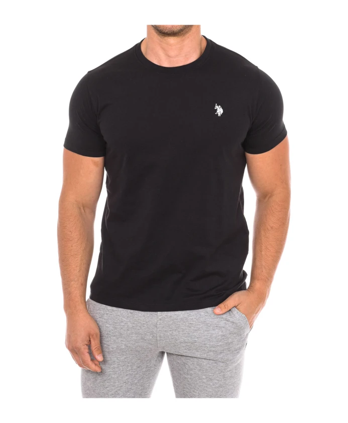 

Футболка с короткими рукавами и ребристыми манжетами. U.S. Polo Assn., черный