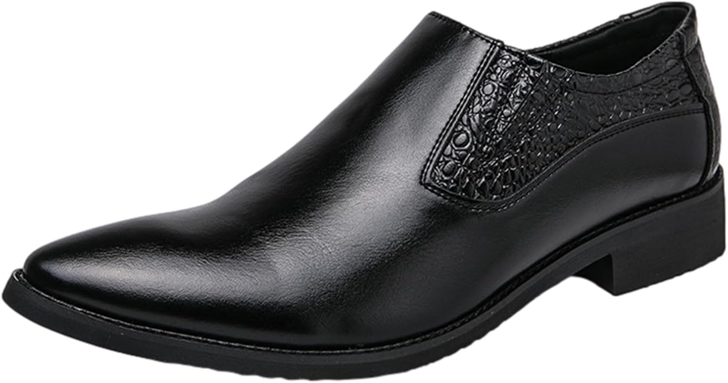 

Мужские туфли-слипоны Jamron из искусственной кожи, классические туфли без шнурков, черный