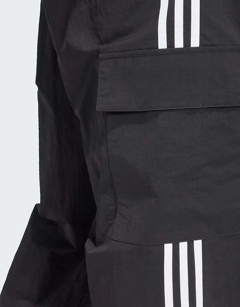 Брюки-карго Adidas Originals Adicolor classics с тремя полосками, черные — фото 4