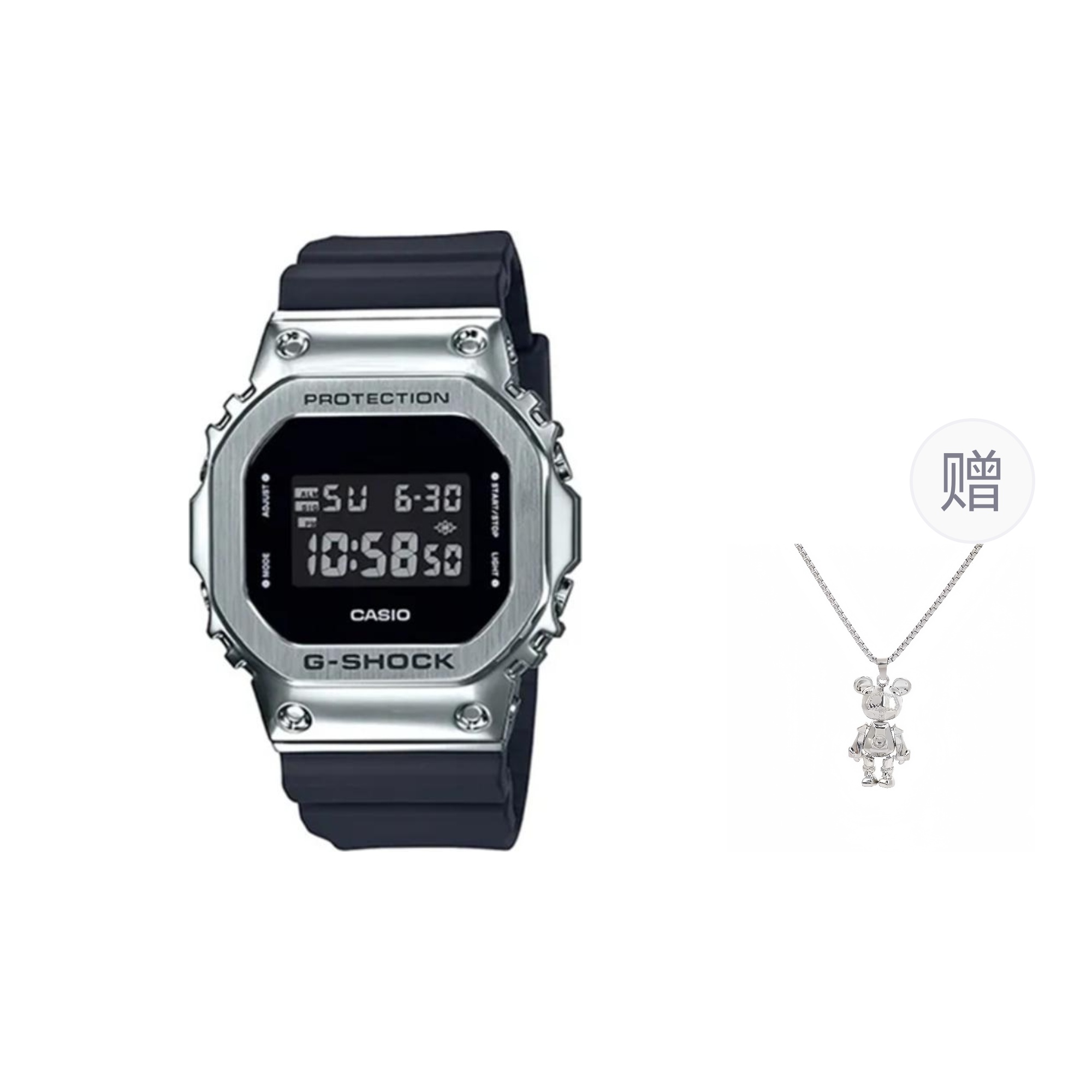 

G-SHOCK Часы G SHOCK Quartz Movement Resin Strap Watch Unisex Black Dial