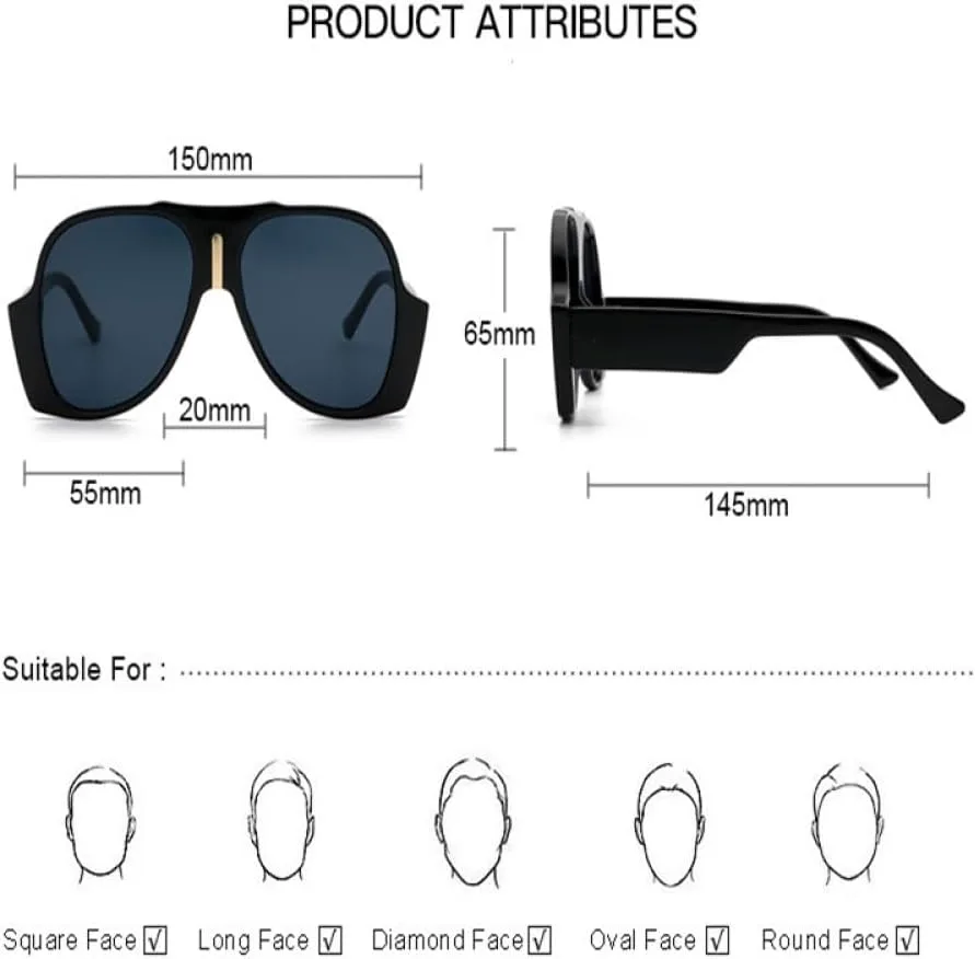 

Уникальные солнцезащитные очки для мужчин и женщин, винтажные, роскошные, большие, с защитой от УФ-излучения UV400, увеличенного размера, женские TYUVIVO, Red