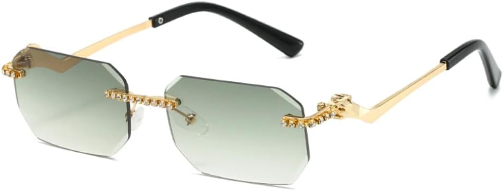 

Металлические квадратные солнцезащитные очки для женщин и мужчин. Изысканные, стильные, без оправы, для активного отдыха и путешествий, защита от УФ-излучения UV400 TVTBBVV, Lss007-1-c3