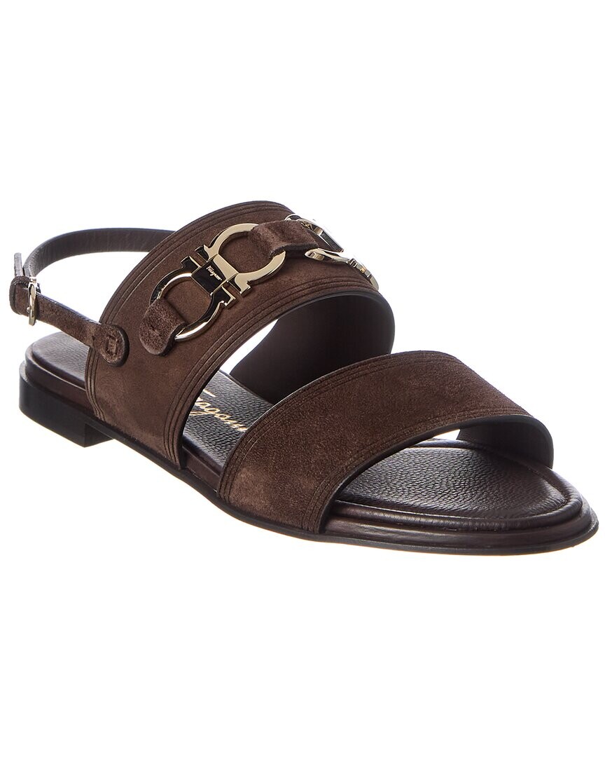 Кожаные сандалии Salvatore Ferragamo Chaim, коричневый