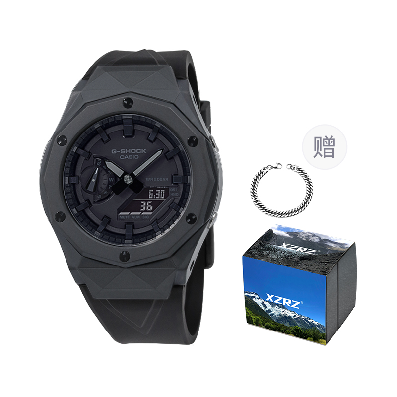 

CASIO Унисекс-часы с двумя жидкокристаллическими/аналоговыми дисплеями, черные