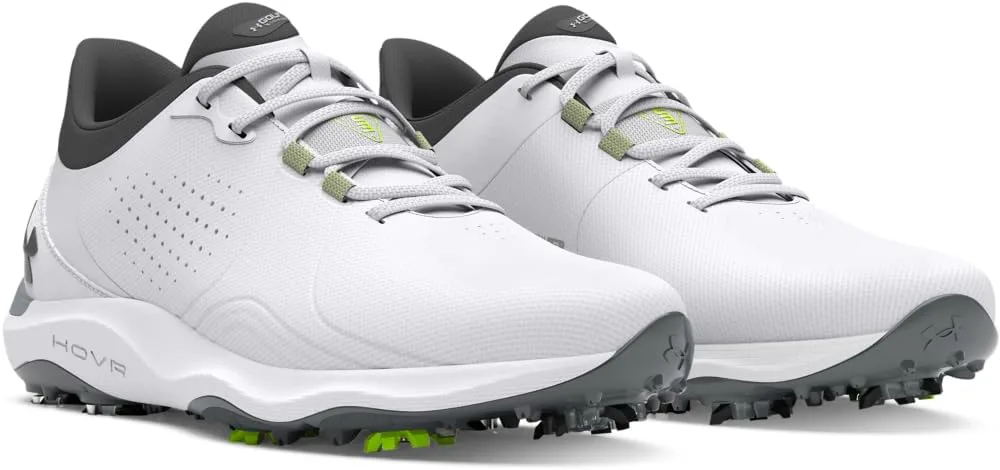 Мужские гольфтуфли Under Armour Drive Pro Wide, белый/металлик — фото 3