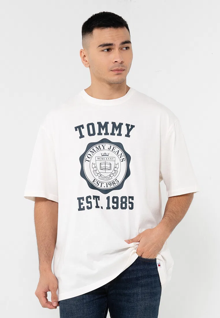 Футболка, Varsity, Tommy Jeans Tommy Hilfiger, белый