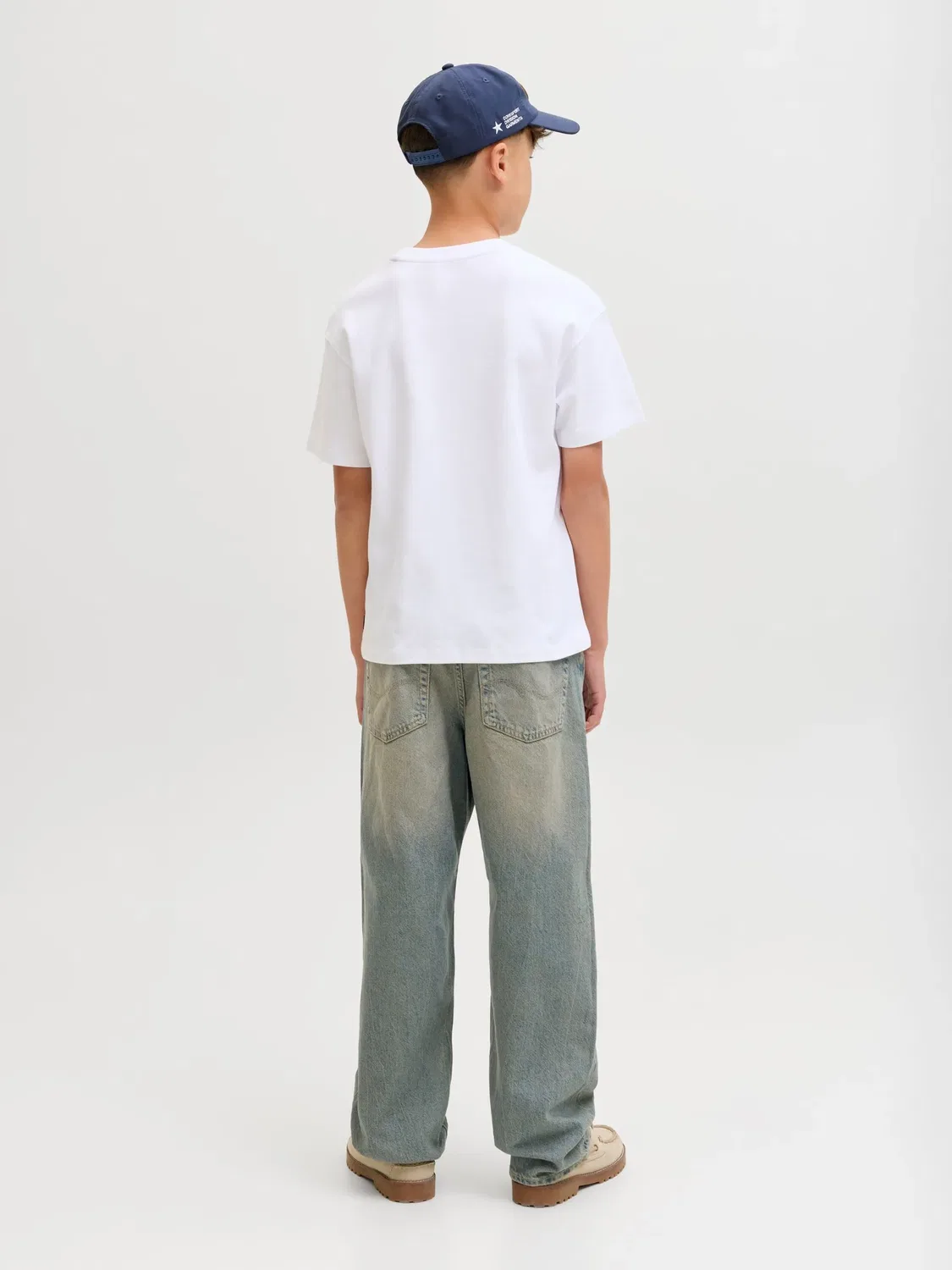 Джинсы baggy fit синие джинсовые, JACK & JONES Junior, синий деним — фото 4