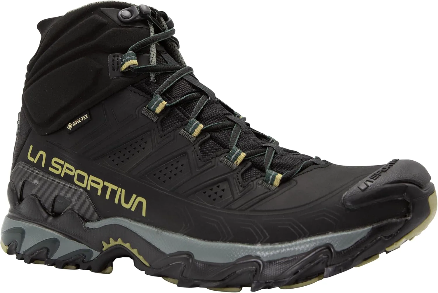 Мужские походные ботинки La Sportiva Ultra Raptor II Mid с кожей и водонепроницаемой мембраной GTX, черный — фото 3