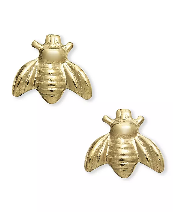 

Серьги-Гвоздики в виде пчелиной матки, покрытые 14-каратным золотом Lola Ade, gold