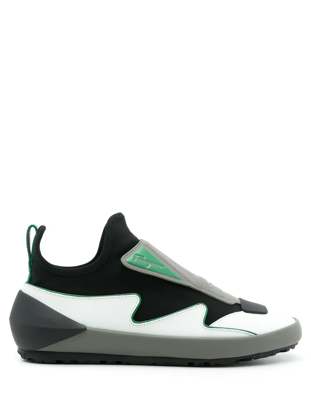 Кроссовки Ferragamo Colourblock Slip-On Salvatore Ferragamo, зеленый