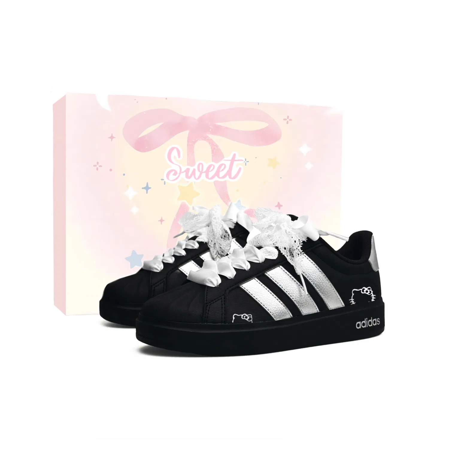 Детские скейтбординг-кеды Adidas Street Talk Black Silver