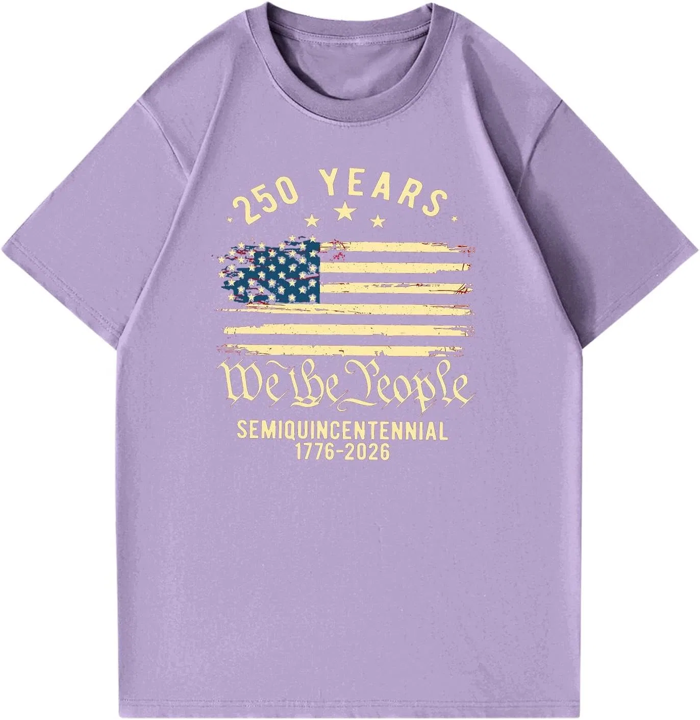 Футболка с патриотическим принтом, бренд Generic, цвет 2-purple — фото 3