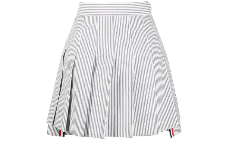 

Юбка в полоску Rwb со складками THOM BROWNE, серый
