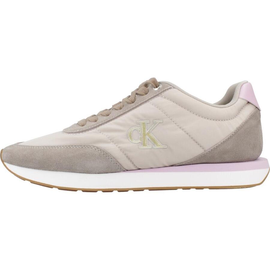 Кроссовки Calvin Klein, модель Retro Runner Lace Up, цвет бежевый — фото 2