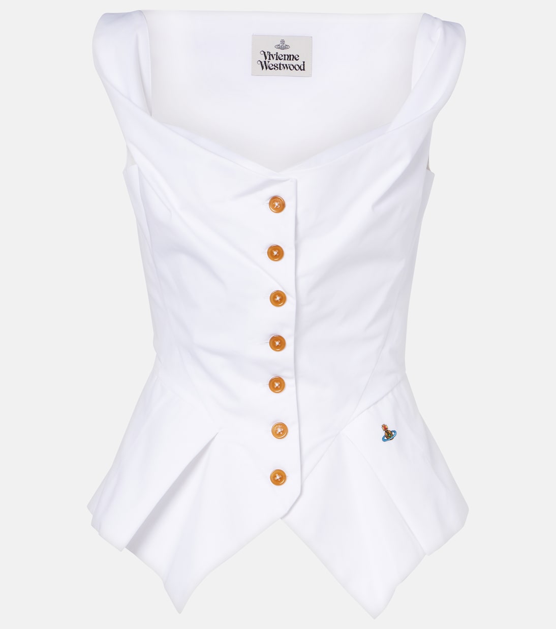 

Хлопковый жилет Monday Vivienne Westwood, Aw25-White