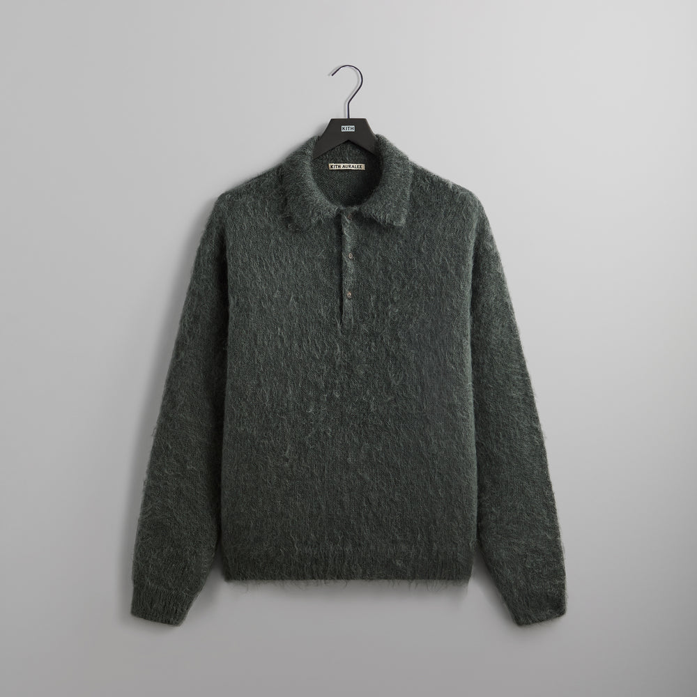 

Рубашка Kith 101 for Auralee Brushed Super Kid Mohair Knit Polo, цвет Urban Chic