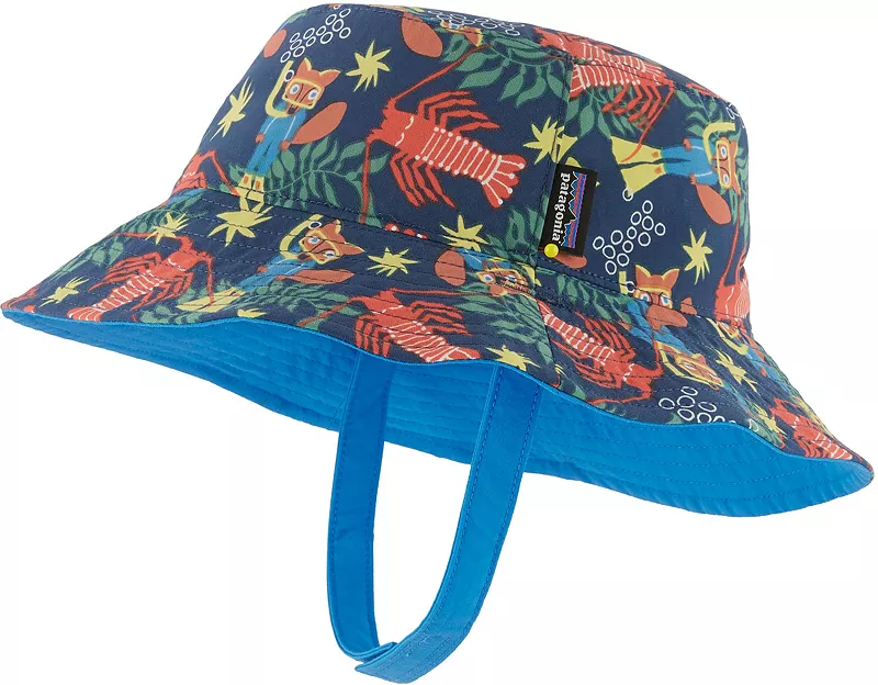 

Двусторонняя панама от солнца Patagonia Infants, цвет Drew and Lobby/Lagom Blue