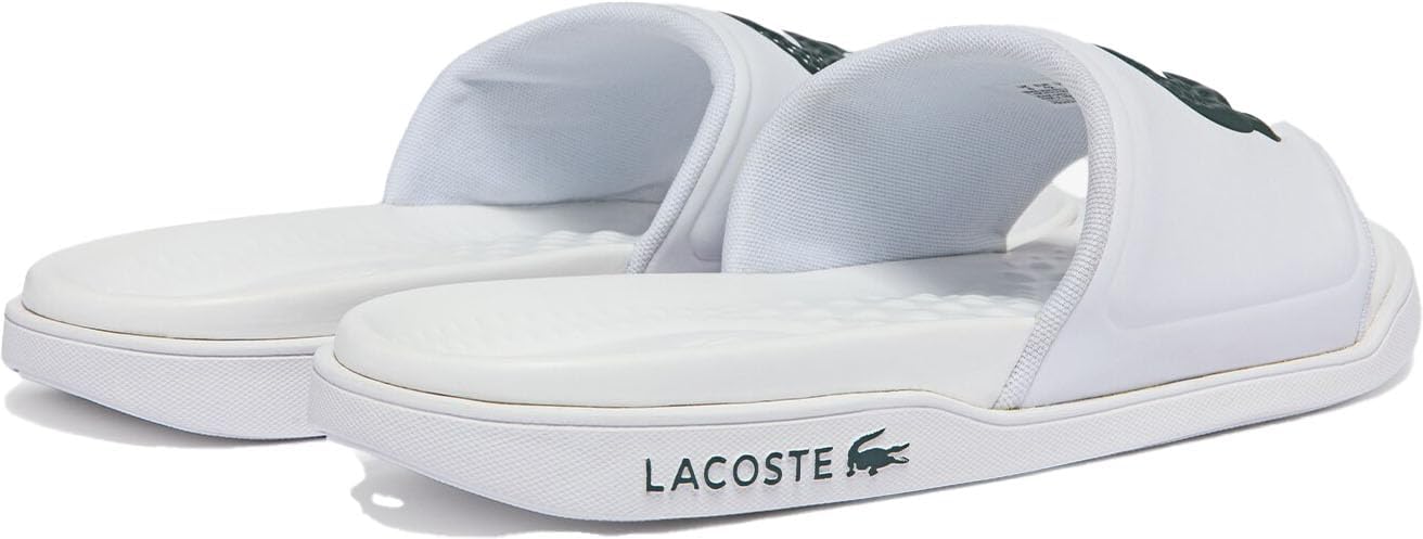 Мужские сандалии Lacoste Serve Slide Dual, белый/зеленый — фото 3