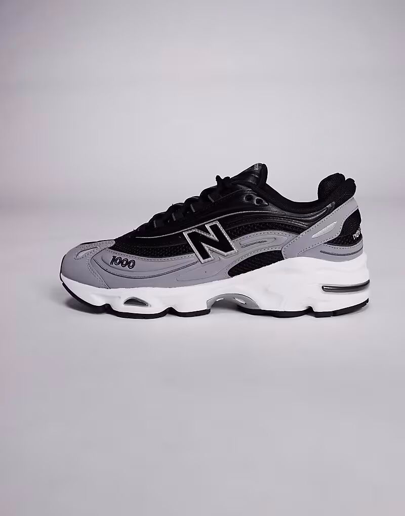 Кроссовки унисекс M1000 черного и серого цветов New Balance — фото 2