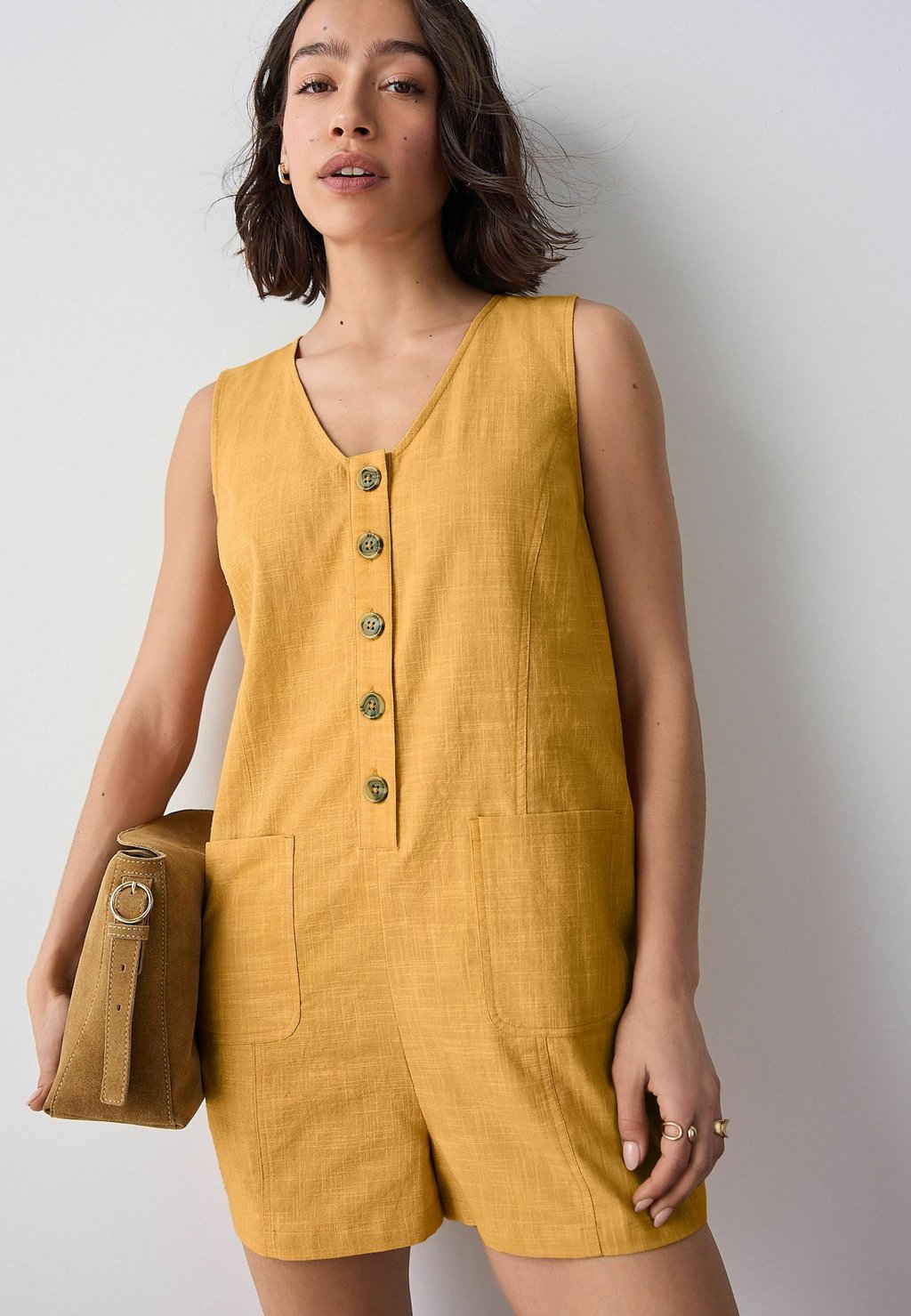 

Комбинезон V-NECK BUTTON DOWN PLAYSUIT Next, желтый