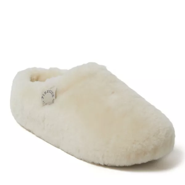 Женские тапочки-сабо Fireside by Maryboro на платформе с завязками Dearfoams, бежевый