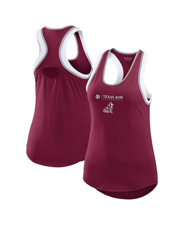 

Женская майка Maroon Texas AM Aggies с открытыми отверстиями Razorback WEAR by Erin Andrews