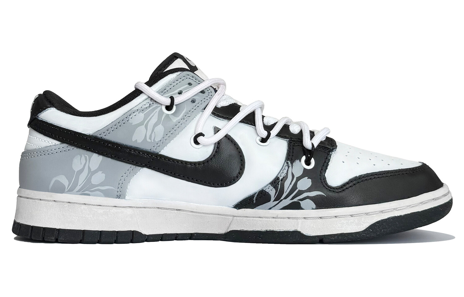 

Кроссовки Nike Dunk Skateboarding Shoes Unisex Low-top Black/White/Gray, черный/белый/серый