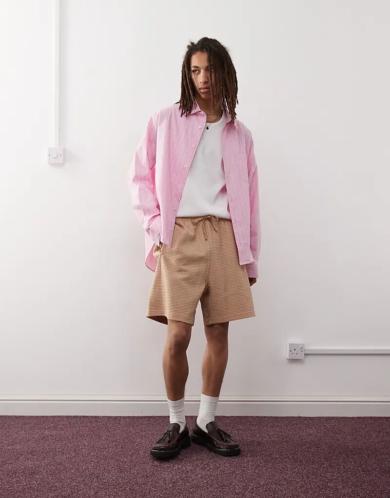 

Вафельные шорты adidas Sportswear бежевого цвета Adidas Originals