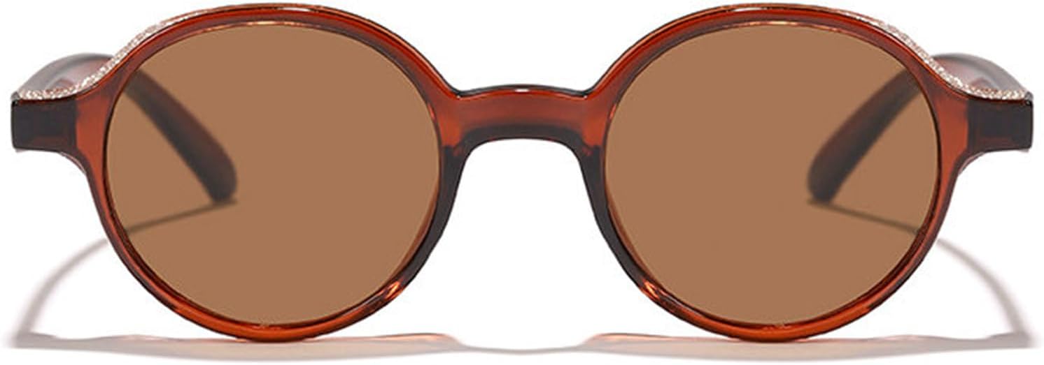 

Willochra Модные круглые солнцезащитные очки с бриллиантами для женщин, в стиле Y2K, для вечеринок, с овальными очками и стразами, модные женские солнцезащитные очки, C4