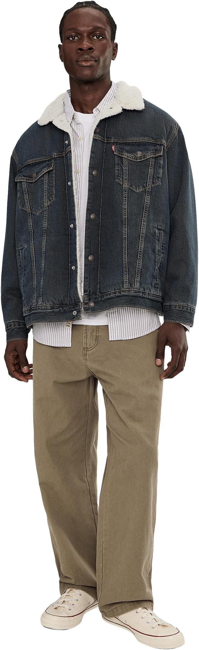 Мужская куртка Sherpa Trucker свободного кроя Levi's Mens, Night Shadows — фото 2
