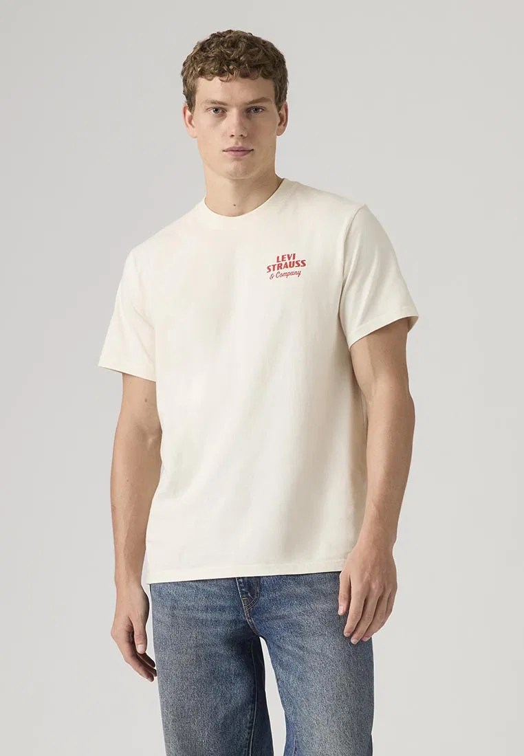 Футболка мужская с графическим принтом, свободный крой, короткий рукав, Levi's, мультиколор