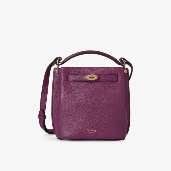 

Мини-сумка-ведро Islington из зерненой кожи Mulberry, цвет orchid bloom