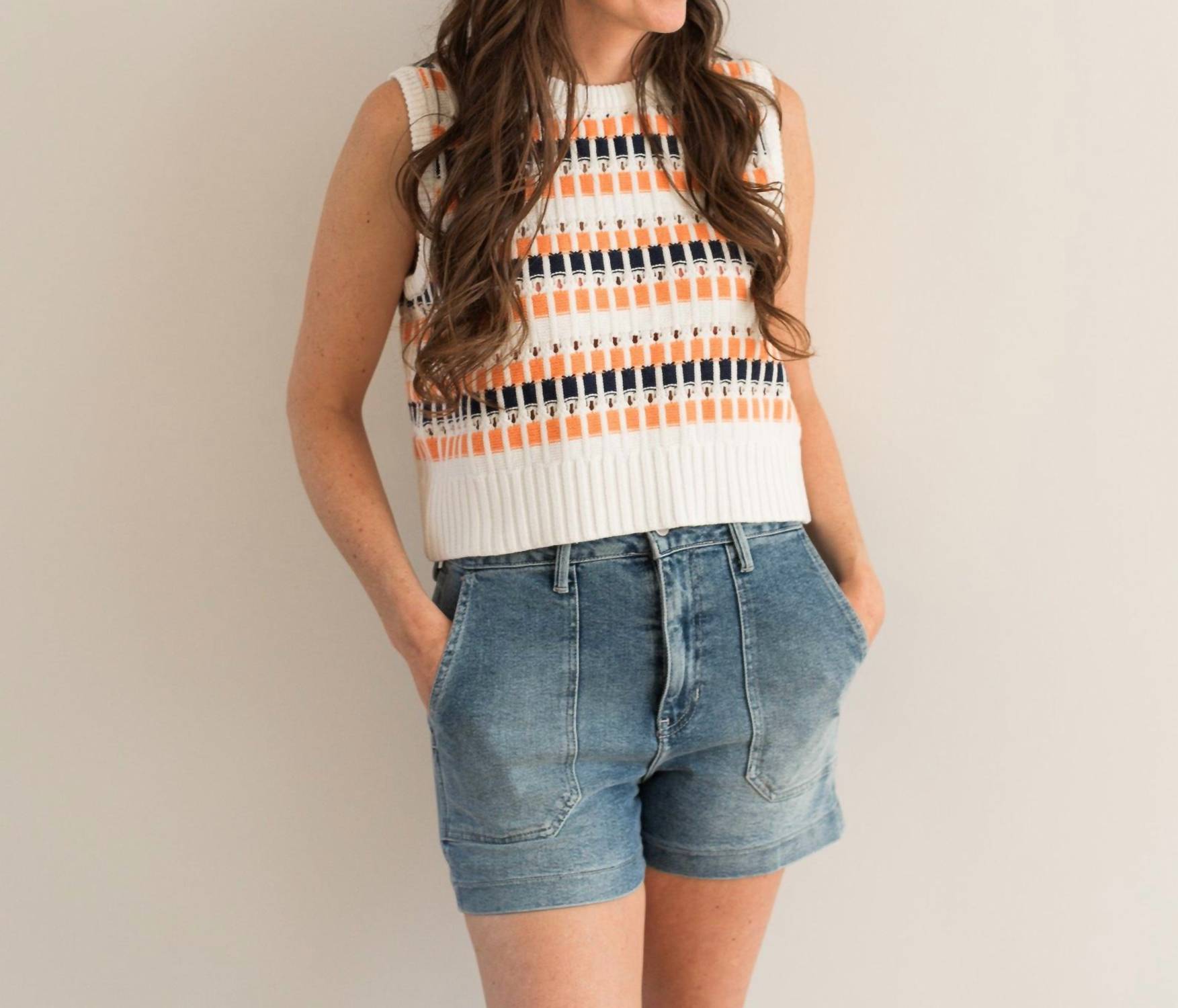 

Жилет Wylie в мульти Stitches & Stripes