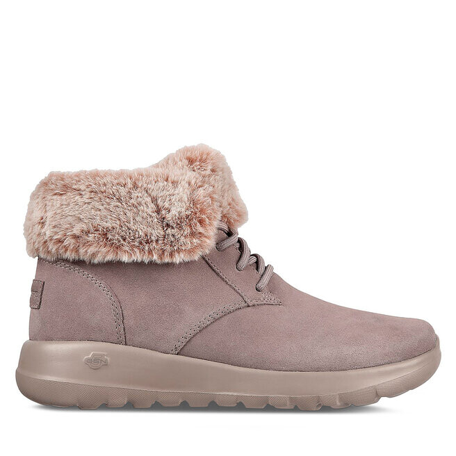 Ботинки женские Skechers On-The-GoJoy Plush с мехом, розовый — фото 2