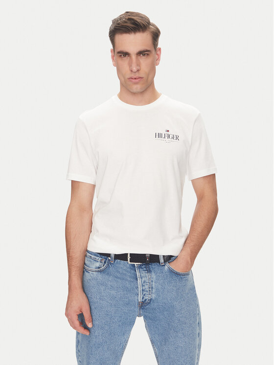 

Футболка обычного кроя Stack MW0MW39355 Tommy Hilfiger, белый