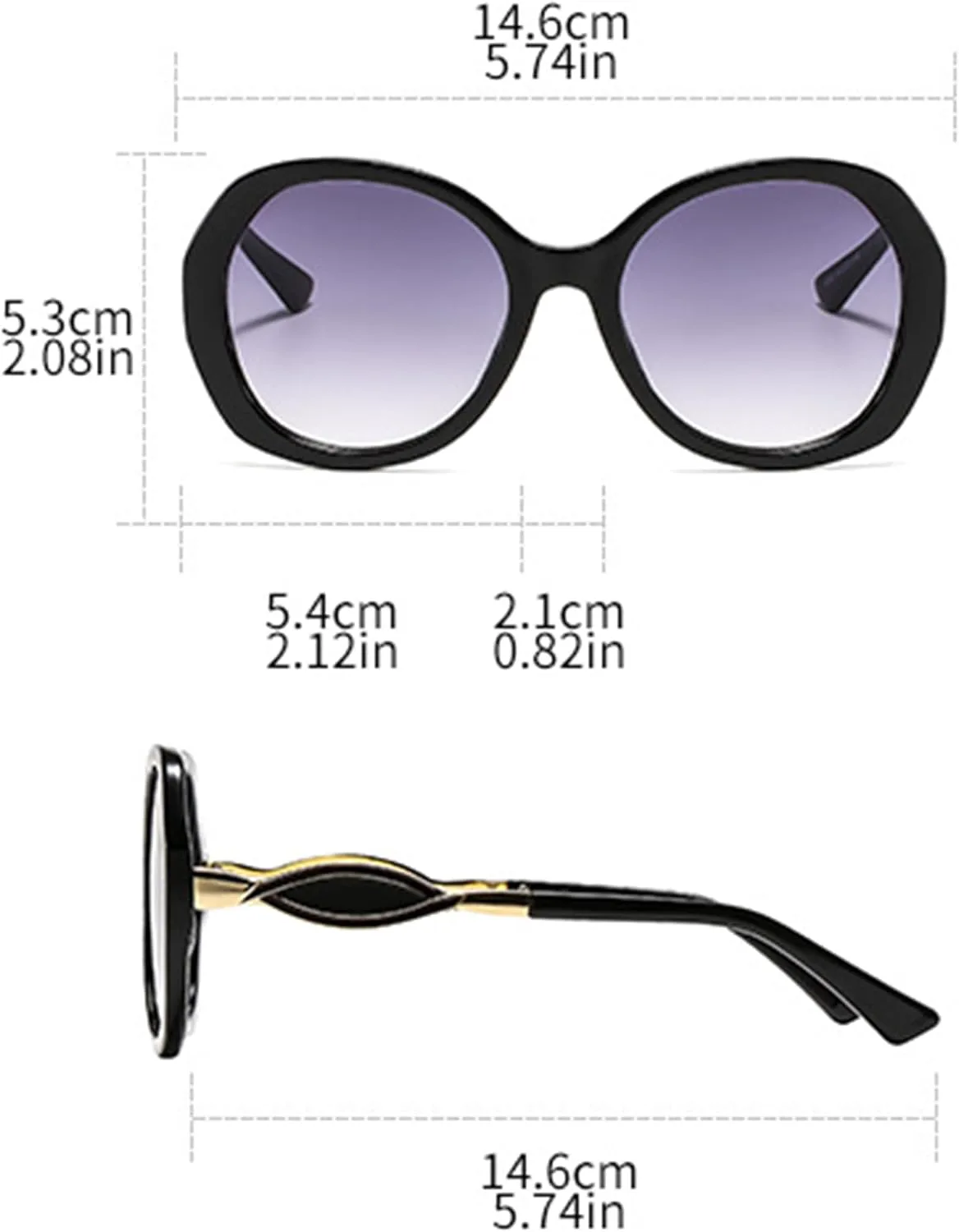 

Большие круглые солнцезащитные очки для женщин в стиле 70-х, в винтажной оправе, с защитой от УФ-излучения UV 400, модные солнцезащитные очки bullabulling, C5