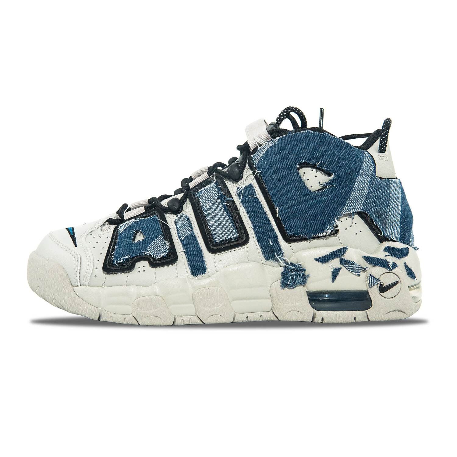 

Кроссовки Nike Air More Uptempo Vintage Basketball Shoes Women's Mid-top Grey/Blue, светло-серый