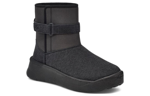 Зимние ботинки мужские Ugg комбинированные с мехом, черный — фото 4