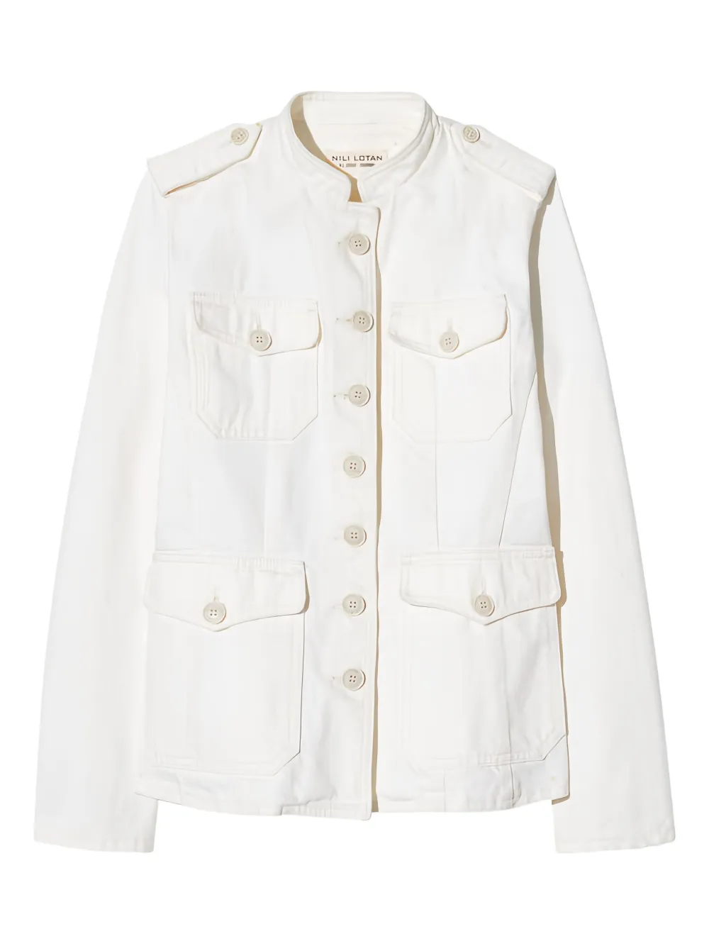 

Военная куртка с карманами-клапанами на пуговицах спереди Nili Lotan, нейтральный, Бежевый, Военная куртка с карманами-клапанами на пуговицах спереди Nili Lotan, нейтральный