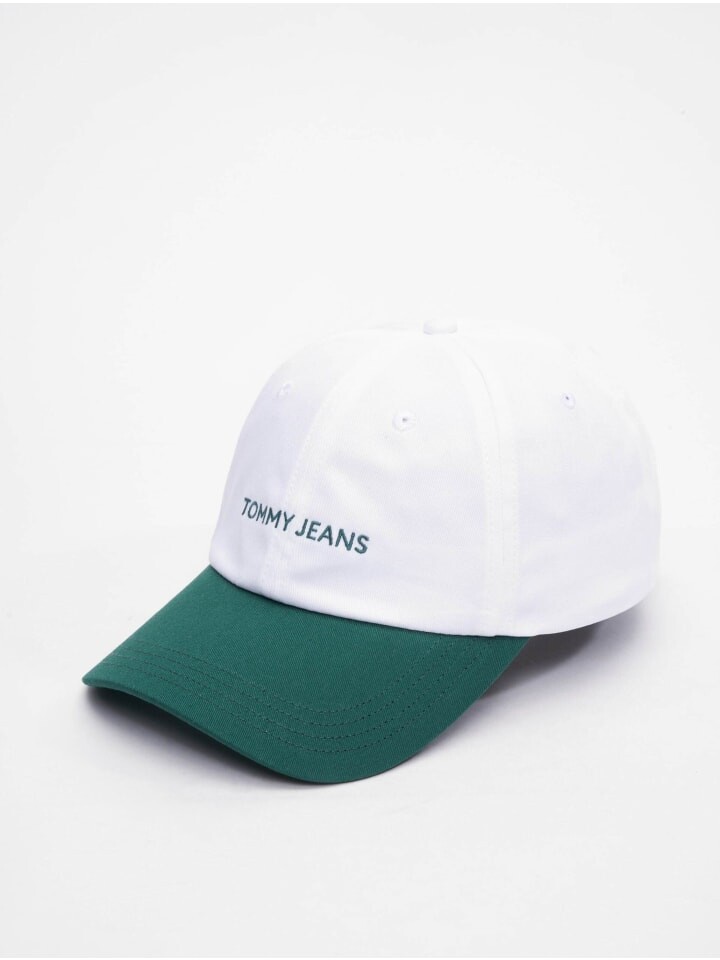 

Бейсболка TOMMY JEANS, цвет white/court green