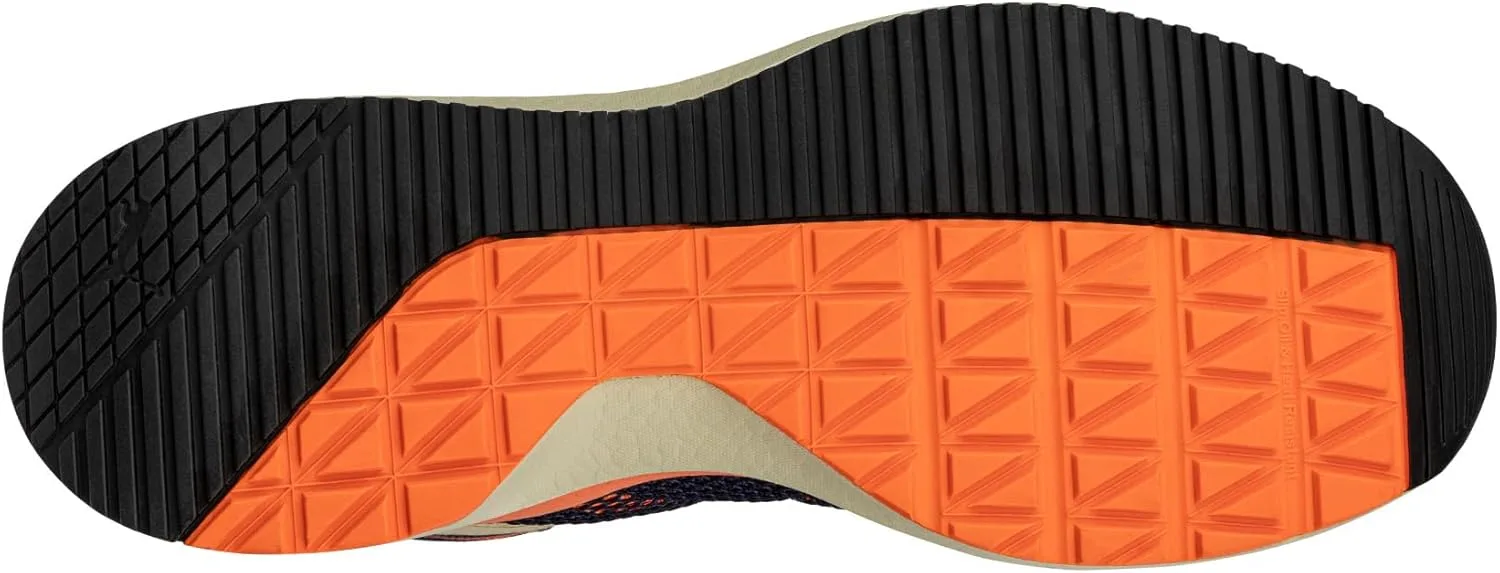 Мужские защитные кроссовки PUMA Rival MID S1PS ESD, с защитным носком, противоскользящим покрытием, легкие, синий/оранжевый — фото 2