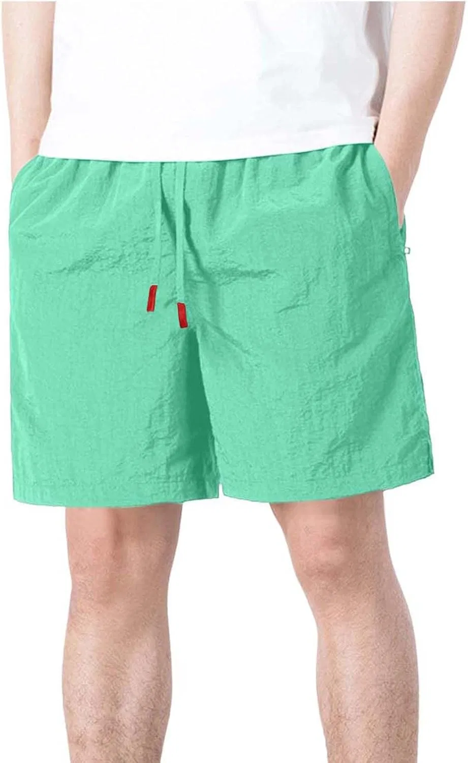 Шорты мужские карго, легкие, с эластичным поясом, Mint Green