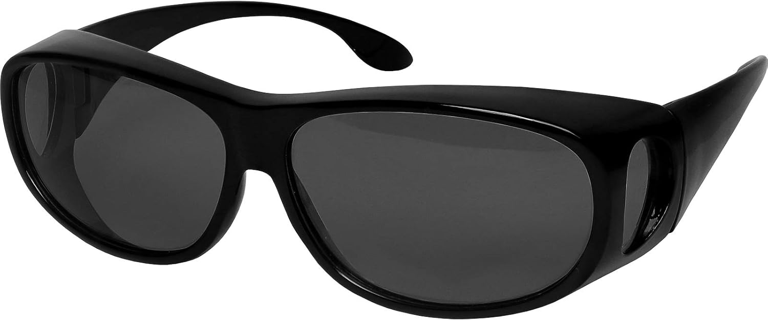 

Надеваются поверх солнцезащитных очков. В комплекте чехол для поляризованных линз. Носятся поверх очков с диоптриями. 100% защита от УФ-излучения. Подходят для мужчин и женщин Success Eyewear, Smoke Grey Lens