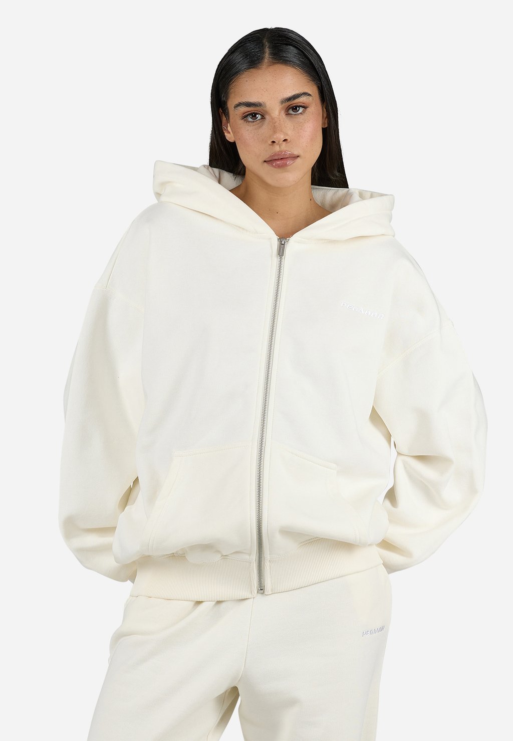 

Толстовка на молнии CLARITA OVERSIZED Pegador, кремовый